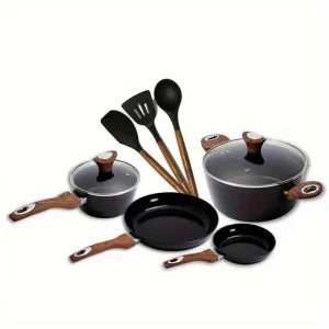 Uncoated Non Stick Pan, Flat Bottomed Pan, Frying Pan, Household Frying Pan, Gas Stove, Induction Cooker