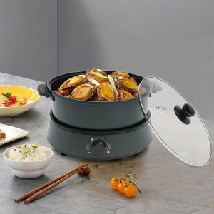 1.06gal Electric Hot Pot Cooker Shabu Shabu Pot Non-Stick Multifunctional Stockpot